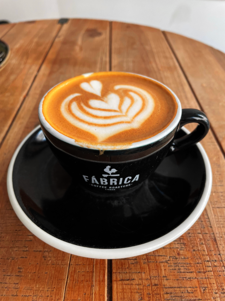 Coffee at Fabrica Coffee Roasters in Lisbon