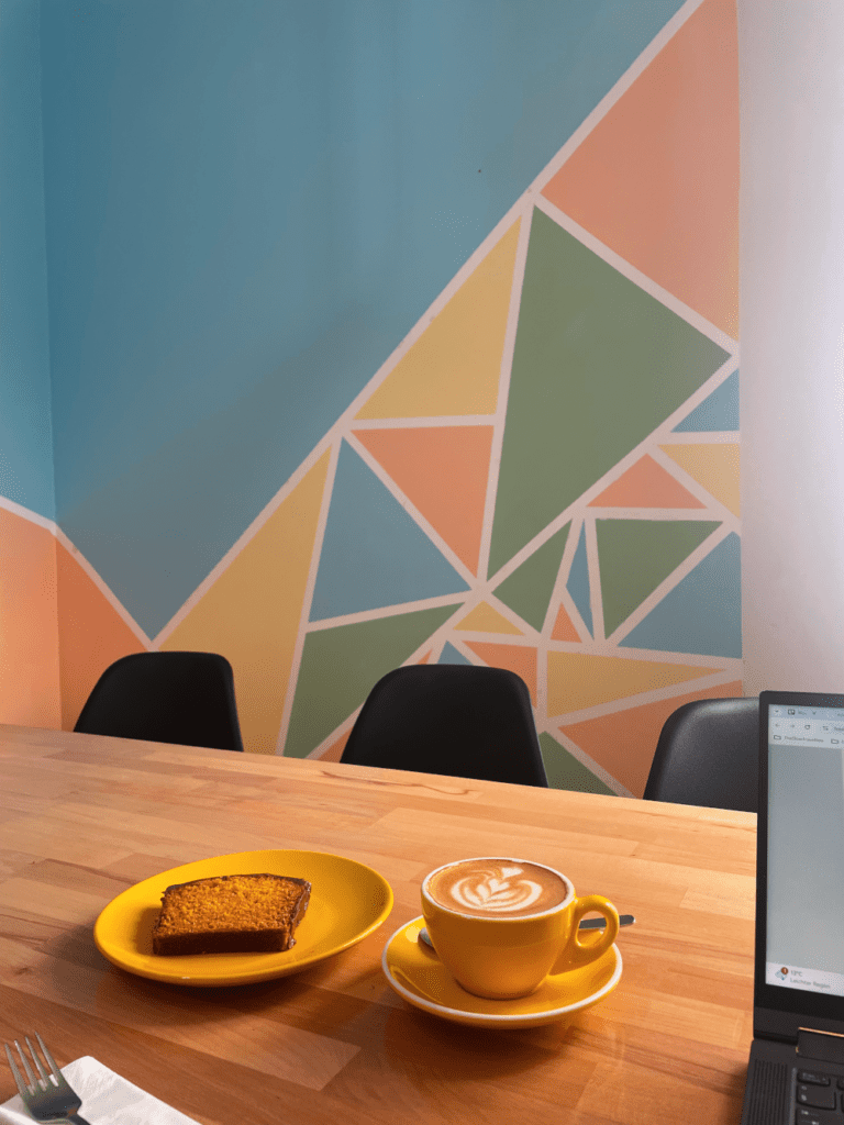 Separate coworking room at how about coffee in Lisbon 