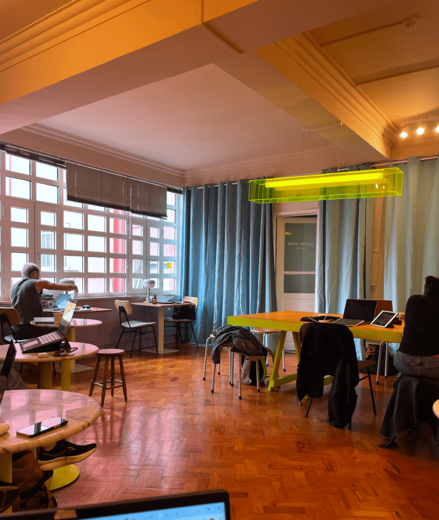 Coworking area at Thank You Mama in Lisbon