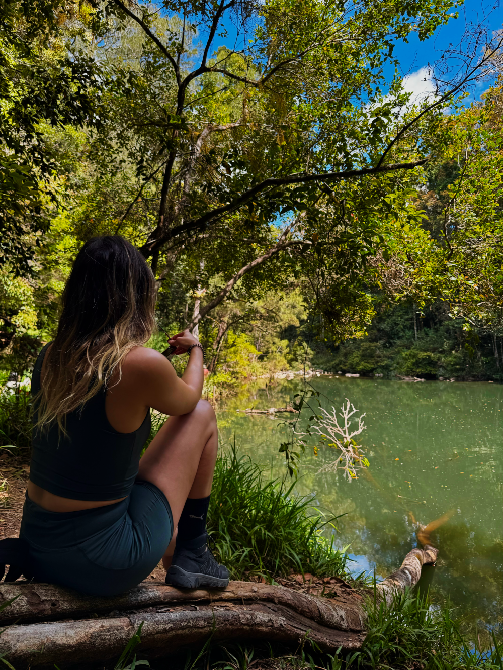 The slowtravelista on a trip to Eungella while doing her 88 days in Mackay